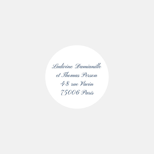 Personalized Classic Wedding Stickers First Names