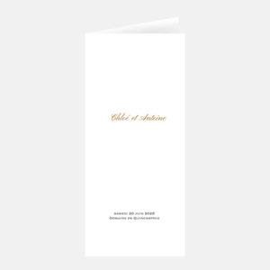 Square Chic Wedding Menu