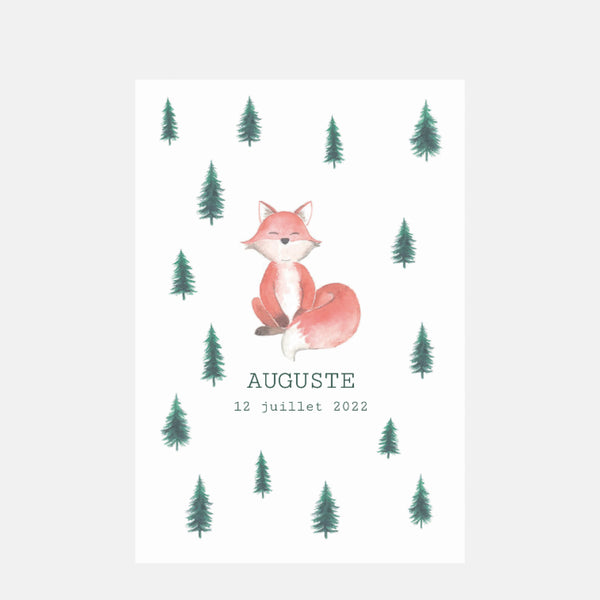 Faire-part de naissance little renard