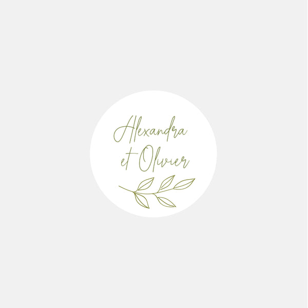 Personalized Classic Country wedding stickers