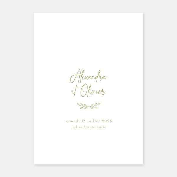 Classic Country Wedding Booklet