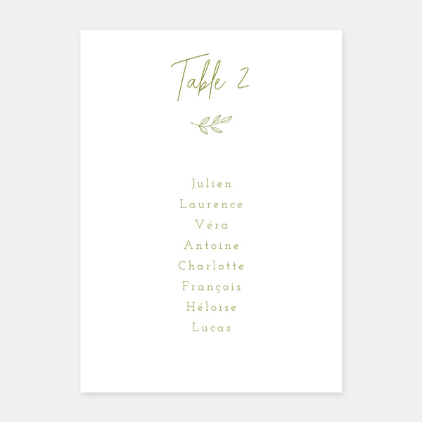 Classic country wedding table plan - 5ex