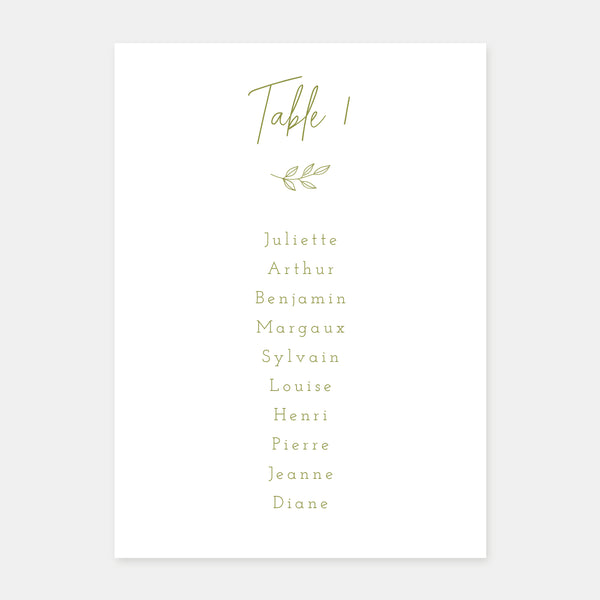 Classic country wedding table plan - 5ex