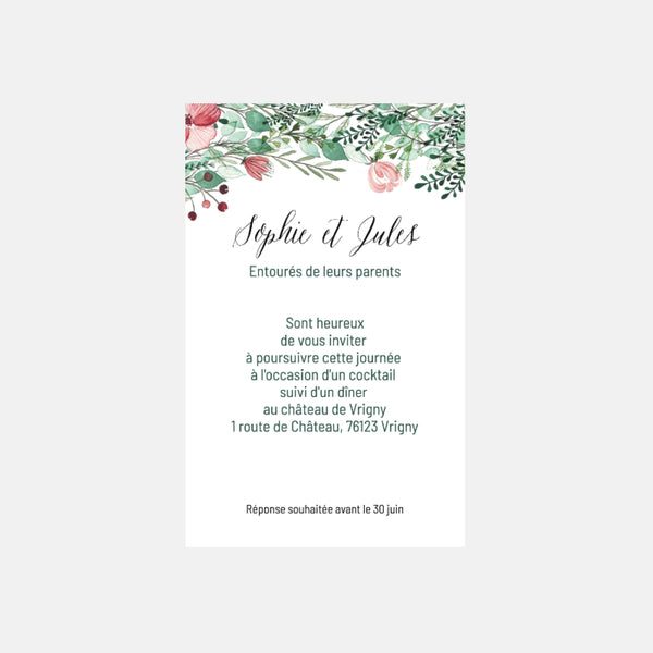 Floral Botanical invitation card