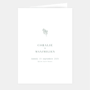 Brindille wedding booklet