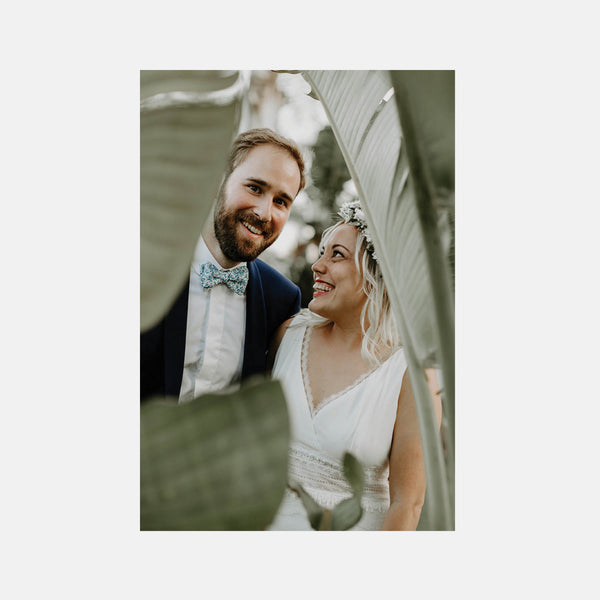 Wedding thank you card with foliage photo