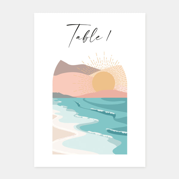 Marque table de mariage sunset beach - 5ex