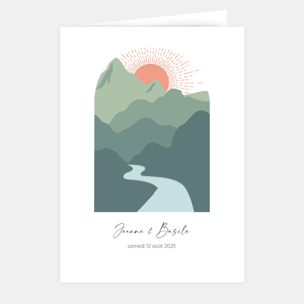 Sunset Mountain Wedding Booklet