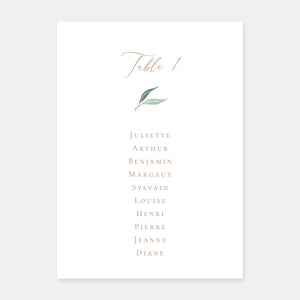 Watercolor wedding table plan - 5ex