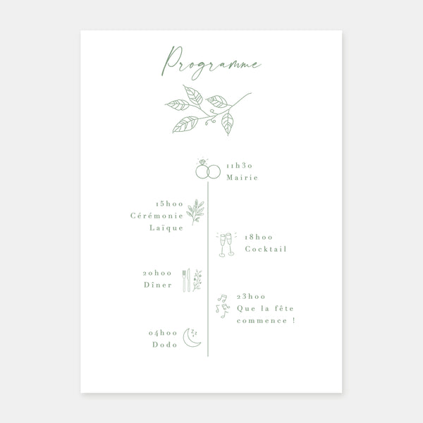 Foliage wedding invitation
