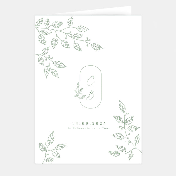 Foliage wedding invitation