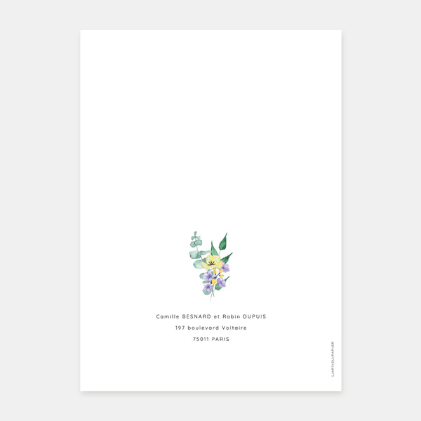 Camille crown wedding invitation