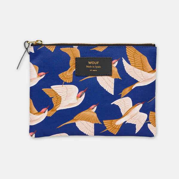 Trousse large pouch Blue birds