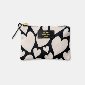 Small pouch case Love Black and White WOUF