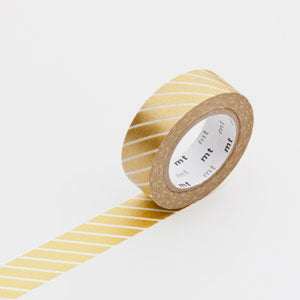 Masking tape gold stripe pattern