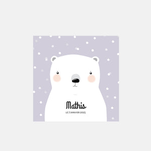 Polar bear birth announcement