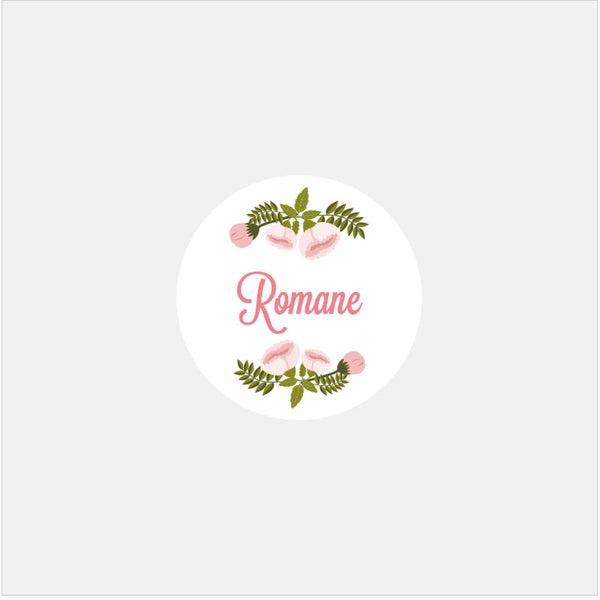 Personalized birth stickers Peonies