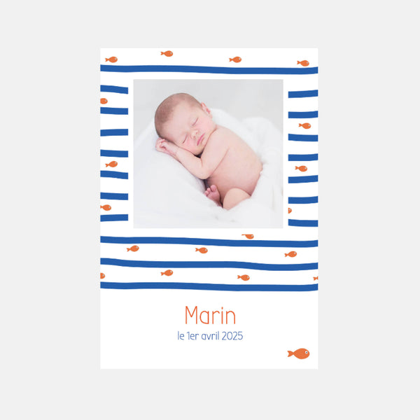 Faire-part de naissance marin