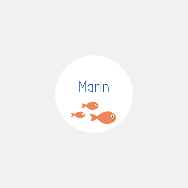 Stickers personnalisés naissance Marin