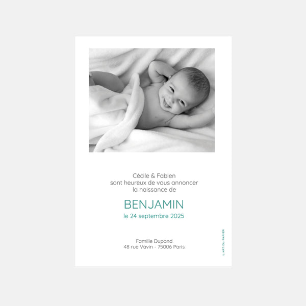 Benjamin birth announcement