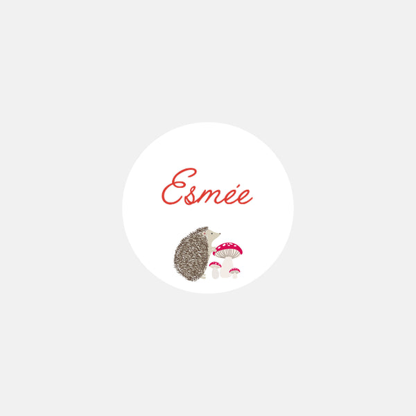Personalized birth stickers Family Hedgehogs