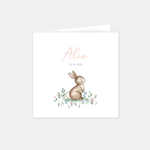 Faire-part de naissance petit lapin