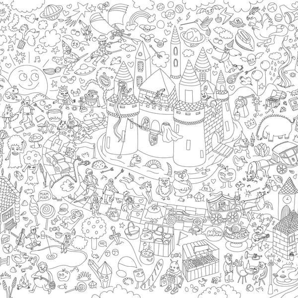 Giant coloring poster Magic