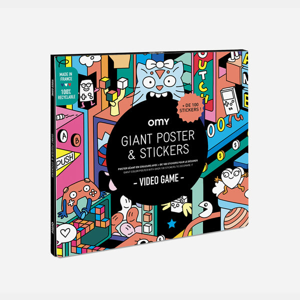 Poster géant à sticker Vidéo game