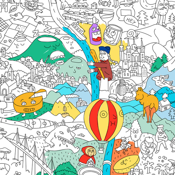 Giant coloring poster France