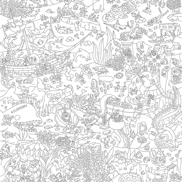 Giant coloring poster Ocean