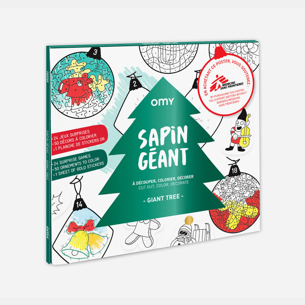 Poster geant a colorier Christmas factory
