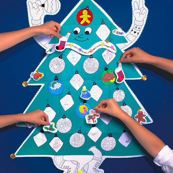 Poster geant a colorier Christmas factory