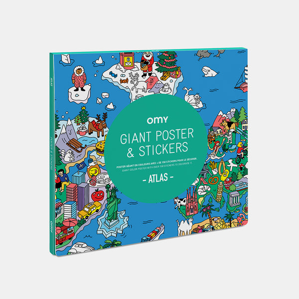 Poster géant à sticker Atlas