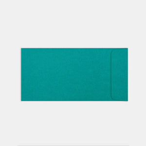 Pochette 115x225 mm velin vert paon