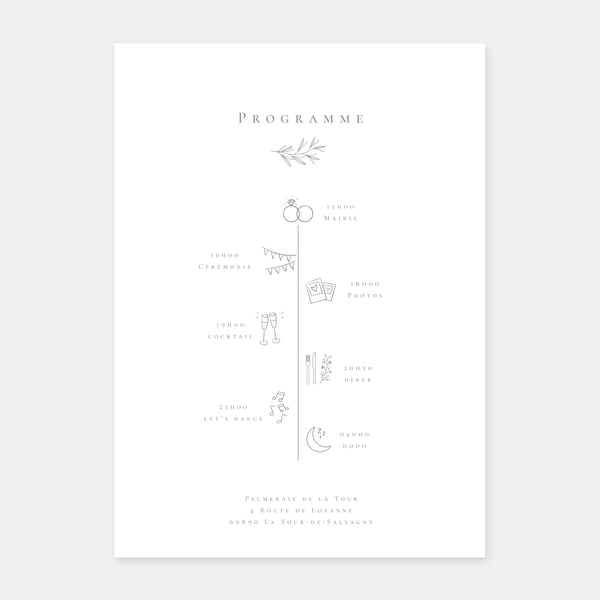 Schicke Hochzeitseinladung in der Natur