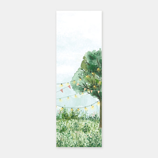 Aquarell-Chic-Taufe-Lesezeichen auf dem Land