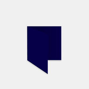 Vorgefaltete Karte 130x260, Marineblau