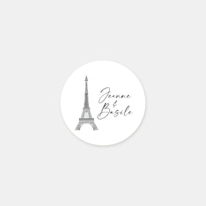Stickers personnalisés mariage toit de Paris