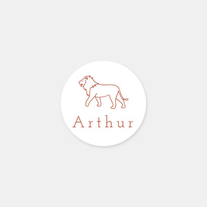 Personalized savannah animal birth stickers