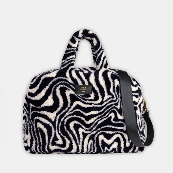 Hypnotic zebra weekend bag
