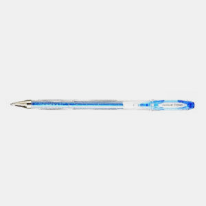 Metall-Glitzer-Gelschreiber, feine Spitze, Uniball-Blau