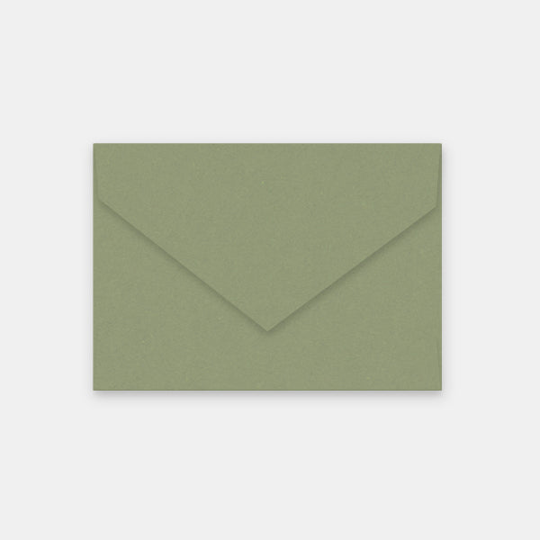 Enveloppe C6 en papier kraft olive, enveloppe 114x162 mm retro et