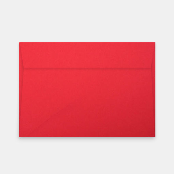 Enveloppe rectangulaire C5 en papier skin rouge, enveloppe 162x229