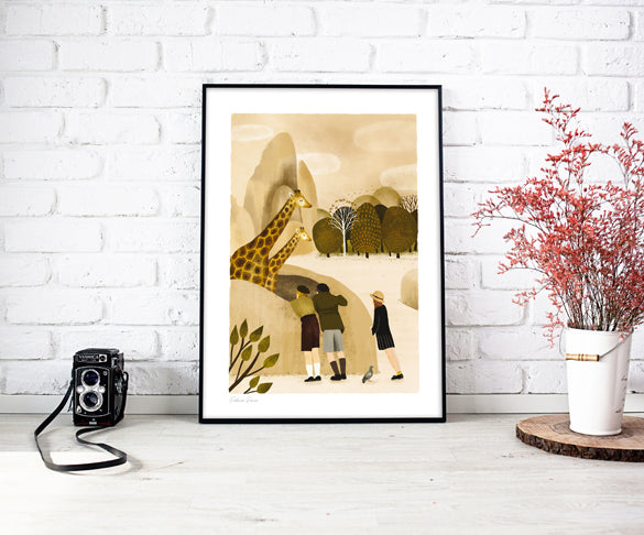 Vincennes Zoo illustration poster - Rebecca Romeo