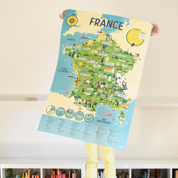 Mon poster en stickers Carte de France