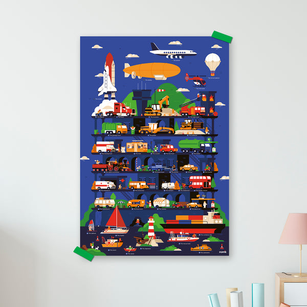 My Vroom sticker poster! The vehicles