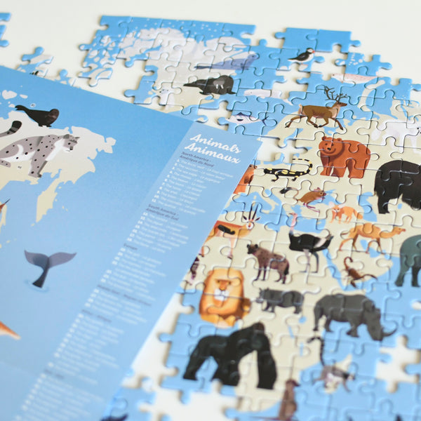 Lernpuzzle 500 Teile Tiere