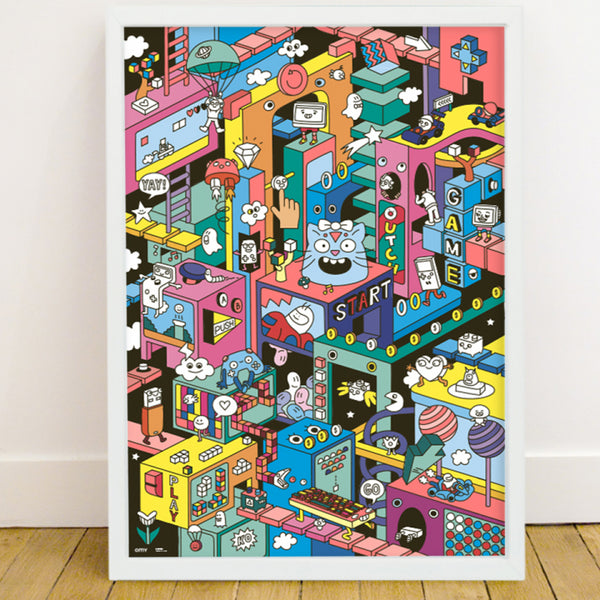 Poster géant à sticker Vidéo game