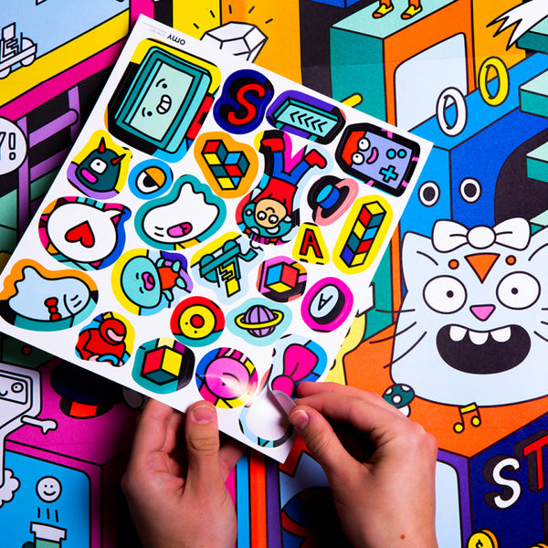 Poster géant à sticker Vidéo game